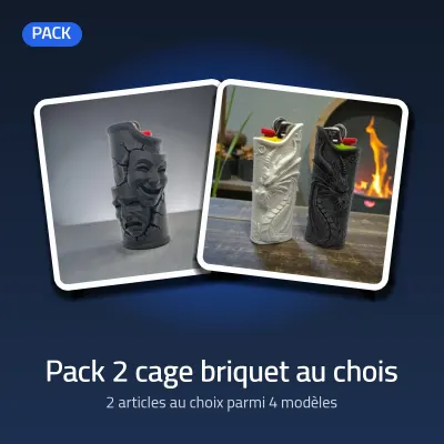 Visuel du pack Pack 2 cage briquet au chois : 2 articles au choix parmi 4 modèles
