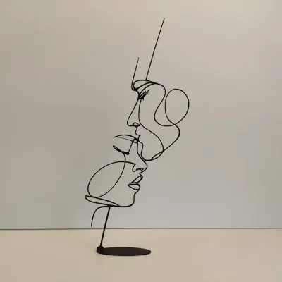Statuette Baiser Éthéré de décoration